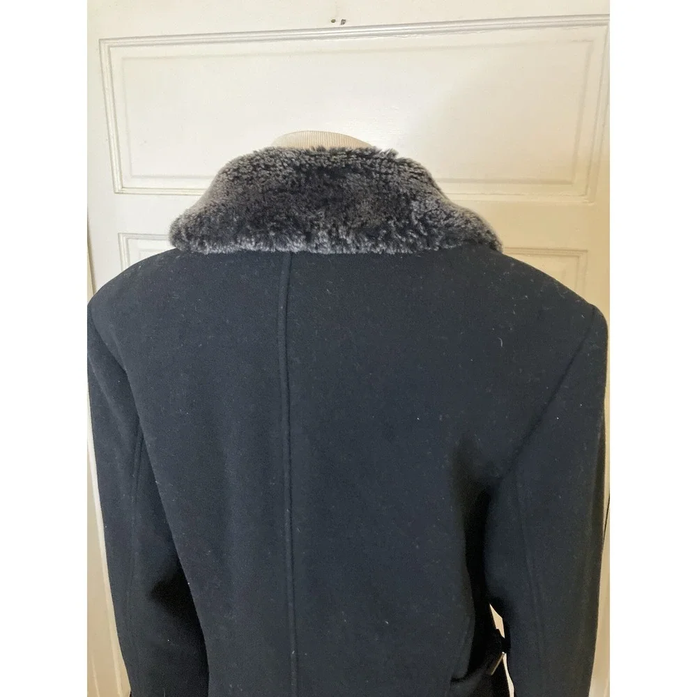 Collection By Gallery Coat Black Sz Med Jacket With‎ Faux Fur